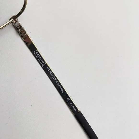 🕶️Frame only! Coach L055 STEFANIE HC7025-9013/T5 Aviator Sunglasses / ALI457🕶️ - Picture 5 of 8